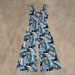 Tommy Bahama palm leaves surplus tank jumpsuit